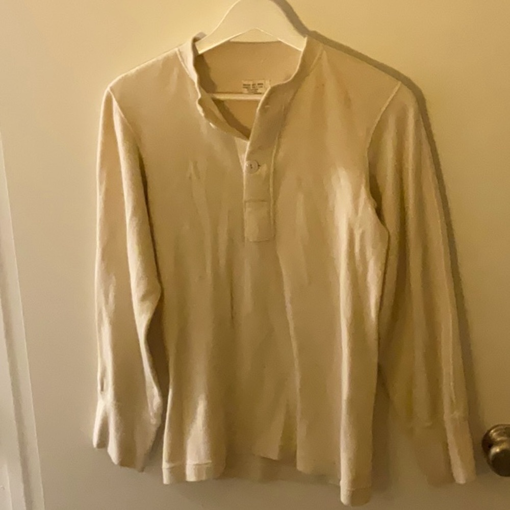 Vintage military wool/cotton Henley size S